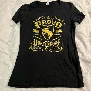 Womens Proud Hufflepuff L Harry Potter Fitted T-Shirt Ideal T Next Level
